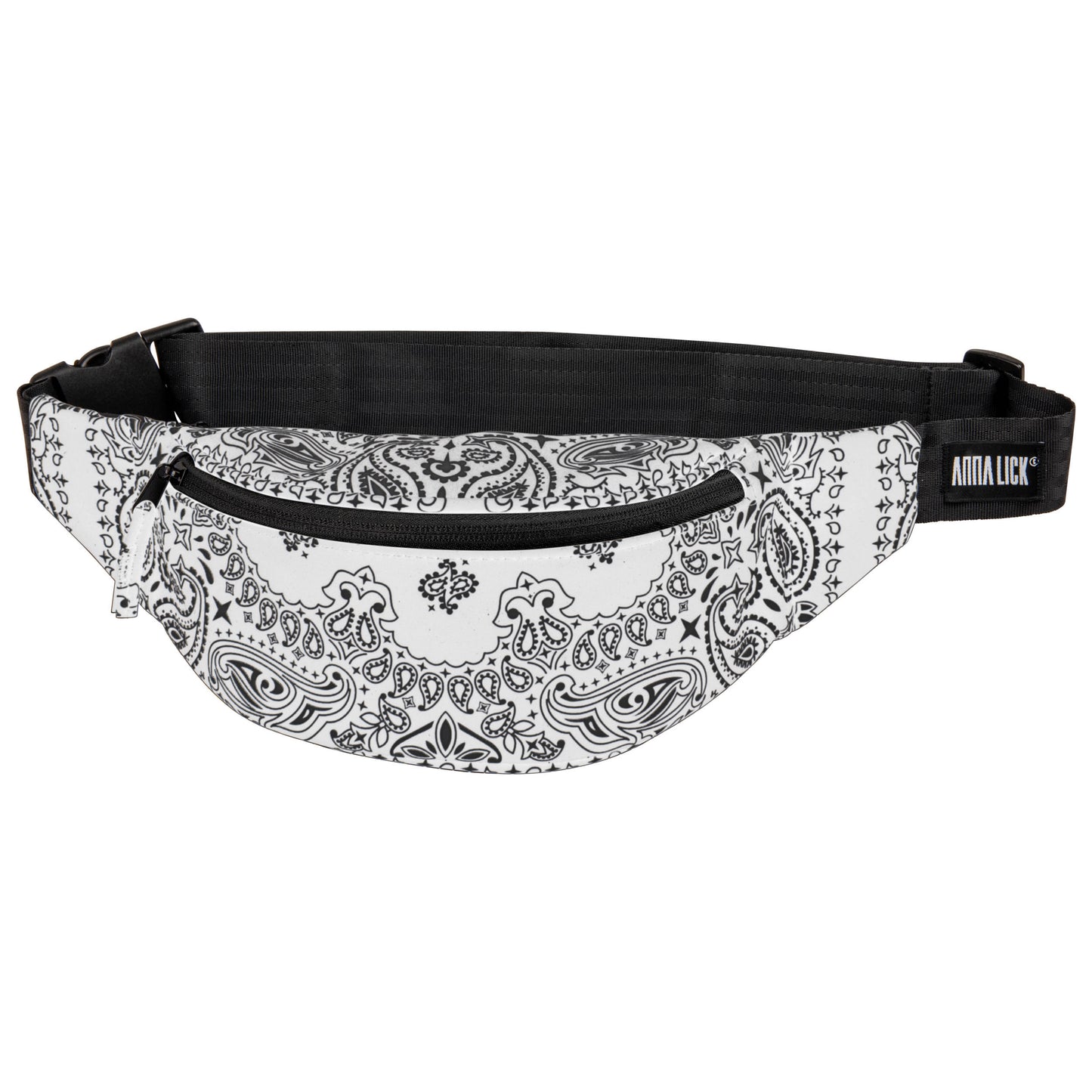 Belt Bag White/Black Paisley