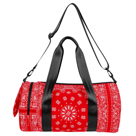 Travel/ Gym  Bag Paisley Red