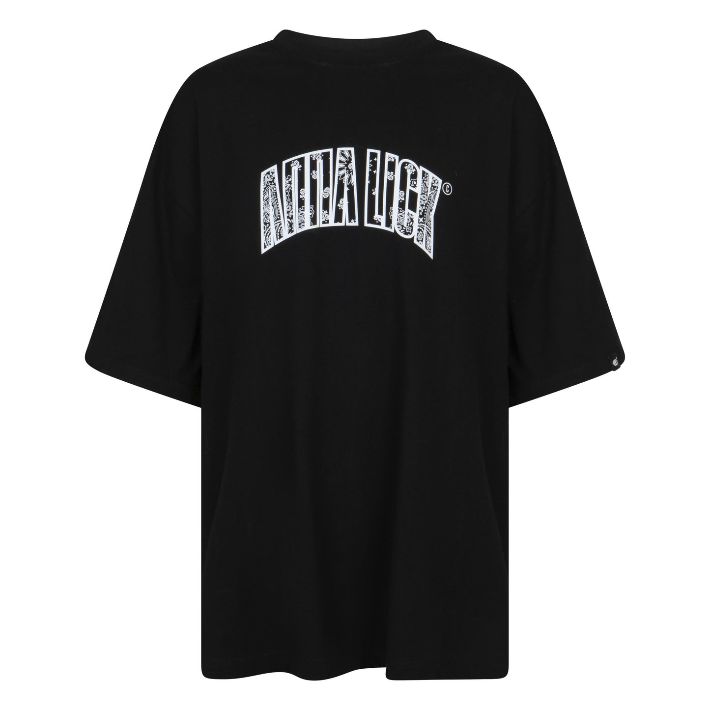 Organic Tee Paisley Black/White