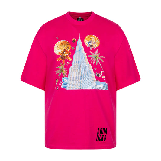 Oversized Sleeve Tee Pink