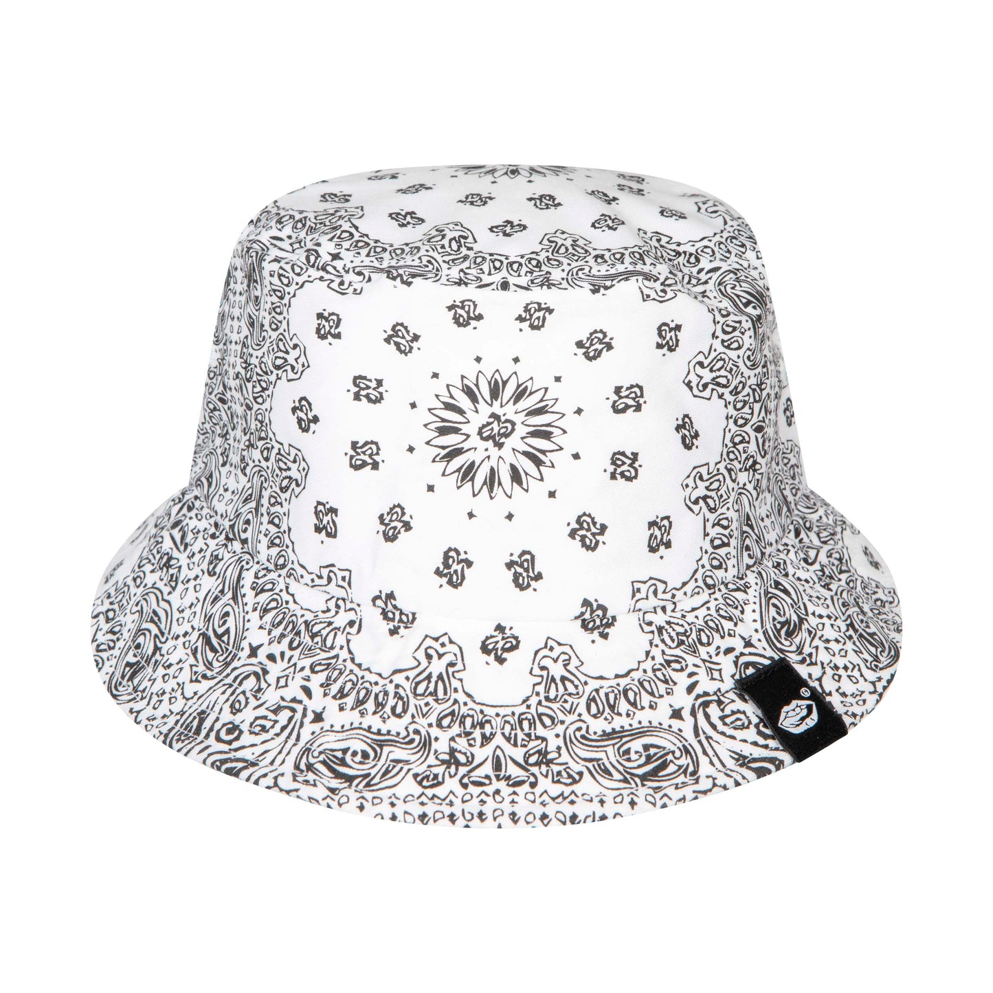 Bucket hat Paisley White/Black