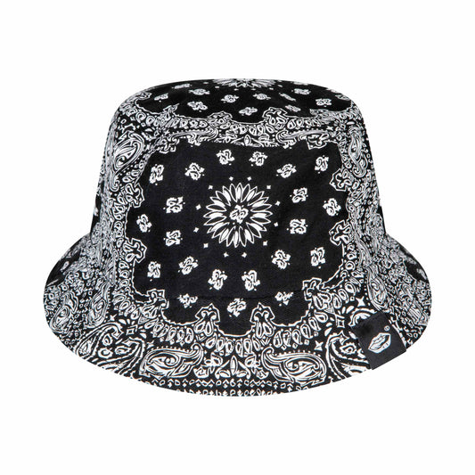 Bucket hat Paisley Black/White