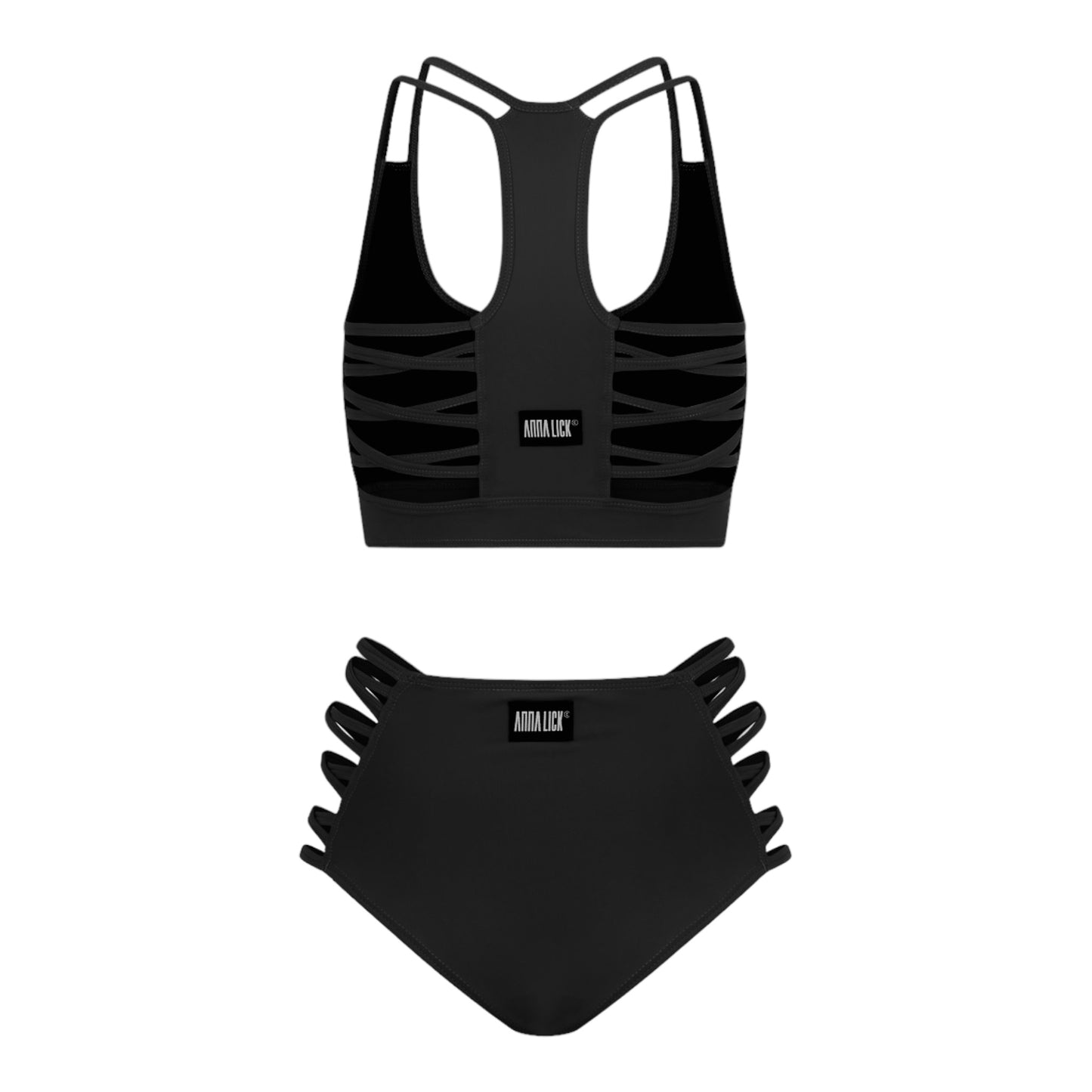 Swimwear high waisted -criss cross