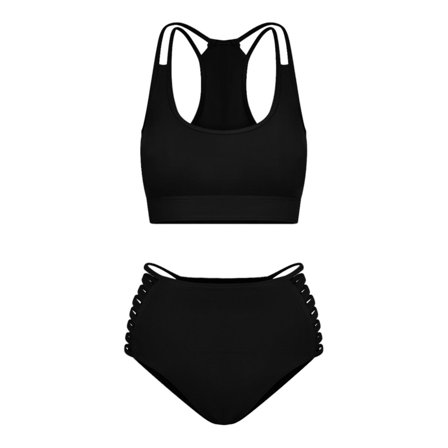 Swimwear  high waisted -side waist parallel