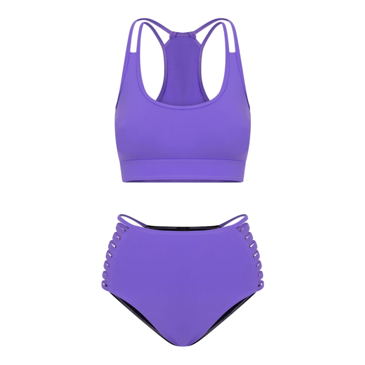 Swimwear high waisted -side waist parallel