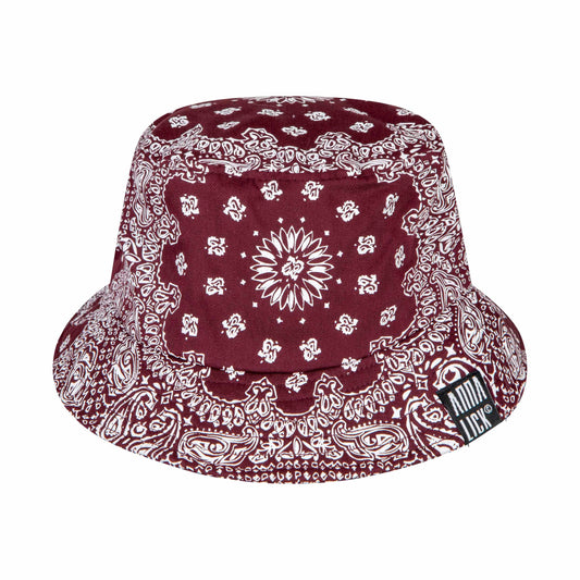 Bucket hat Paisley Burgundy